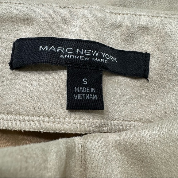 Marc New York Beige Faux Suede Stretch Pull On Women’s Skinny Pants, S - Picture 7 of 8